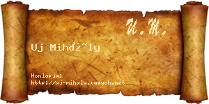 Uj Mihály névjegykártya